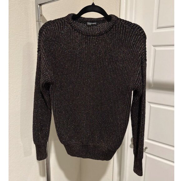 Vintage American Apparel Knit Black Rainbow Metallic Knit Sweater SMALL - Picture 1 of 10